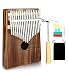 Kalimba, Helesin 17 key Thumb Piano Solid Finger Piano with Locking system, Instruction and Tune Hammer Marímbula Mbira Wood Natural Keyboard Marimba(KOA wood)
