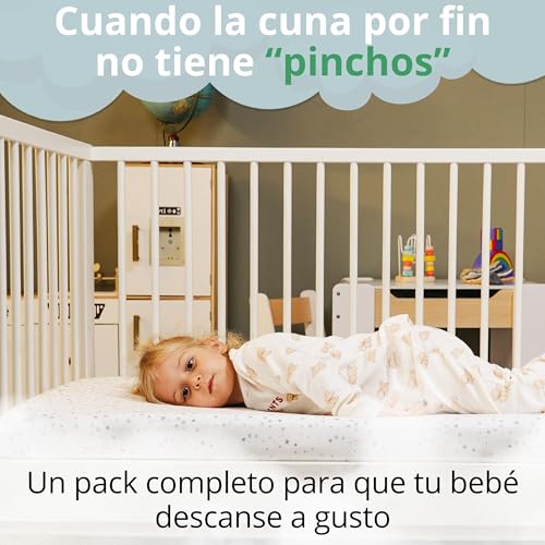 Miniatura 7 de Mommybelly Set Sabanas Minicuna 50x80 50x83. 2 Sabanas Bajeras De Algodon Jersey 1 Protector De Colchon Impermeable De Rizo Para Cuna Colecho. Certificado Oekotex. Diseño Estrellas 80x50 83x50