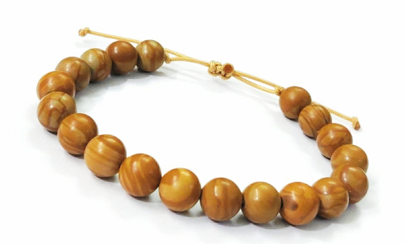 jewel string wood jasper stone original adjustable bracelet for men women (unisex) (B09MTMD13G) Amazon Price History, Amazon Price Tracker