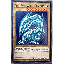 Yu-Gi-Oh! Blue-Eyes White Dragon Card Fleece Throw Blanket | Anime Plush Soft Cover for Sofa, Bed | 45 x 60 Inches