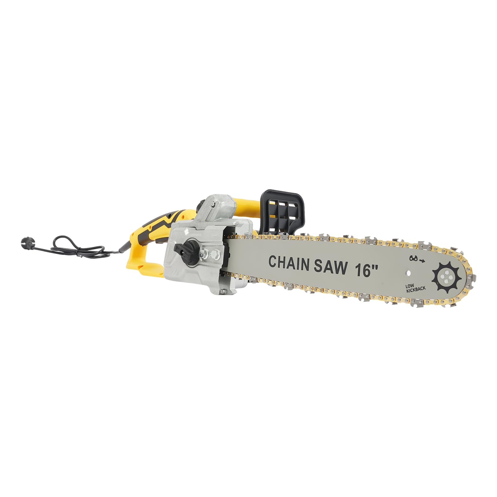 Elektryczna piła łańcuchowa 2000 W z mieczem 16", lekka piła łańcuchowa z automatycznym olejowaniem, beznarzędziowe napinanie łańcucha, wyłącznik bezpieczeństwa, piła elektryczna do prac z drewnem