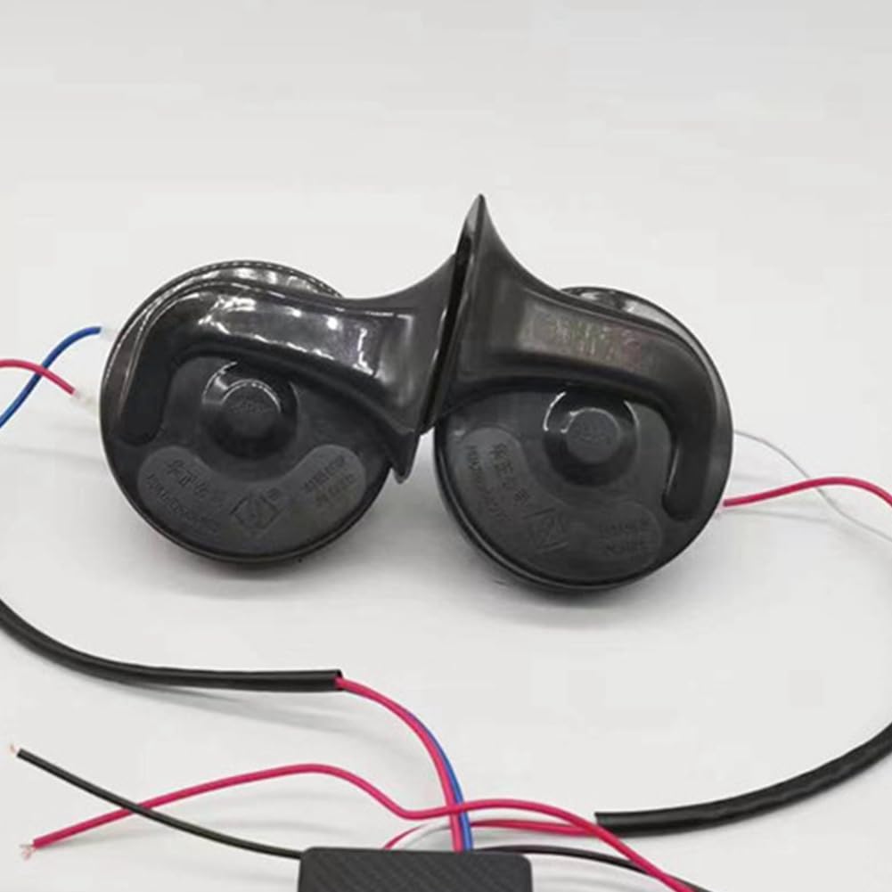 Bocina de Aire Musical Eléctrica de 12 V y 8 Tonos, para Vehículos, Motocicletas y Coches, con 8 Sonidos y Botón de Control Universal.