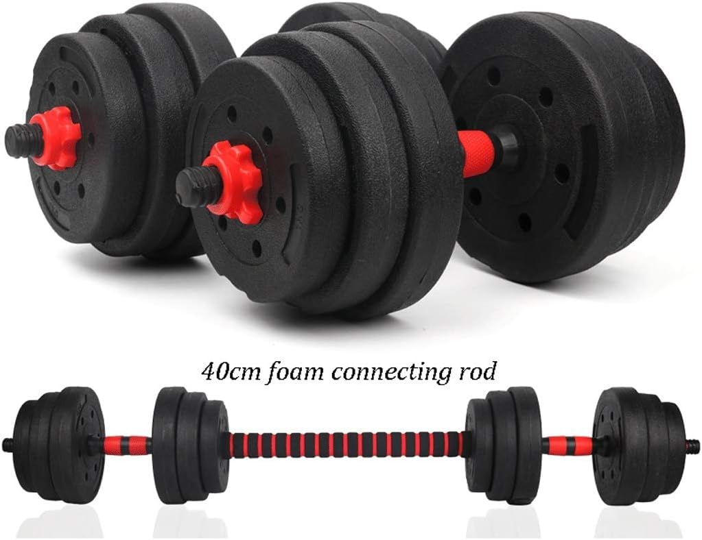 Manubrio, Set di manubri, set pesi, 2 pezzi, regolabili, for sollevamento e body building, manici ergonomici in metallo