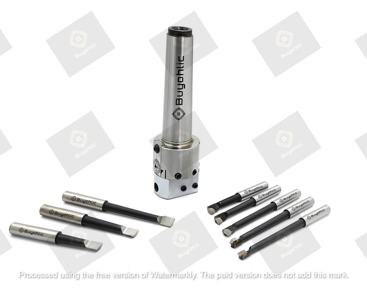 Buyohlic Tête de micro-alésage de 38 mm de diamètre (tige MT3 avec 5 outils en carbure et 3 outils HSS)