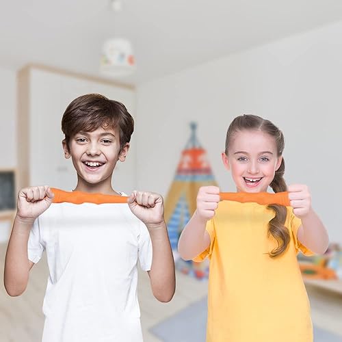 Miniatura 6 de ArtCreativity Juguetes elásticos de zanahoria para niños, juego de 2, juguetes sensoriales para aliviar el estrés para niños autistas, ansiedad y