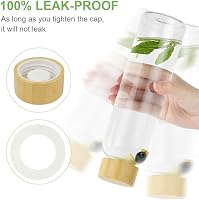 flintronic Üveg Kulacs 550ml - Szivárgásmentes Boroszilikát Ivópalack Védőborítással, Szénsavas Italokhoz, BPA-mentes, Könnyű Hordozható Pal 5