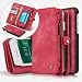 Produktbild Flip Case Handy-Hülle passend für Apple iPhone 7 - Wallet Book EINFARBIG Spalt-Leder - Handy-Tasche Schutz-Hülle Cover Handyhülle Bookstyle Booklet Geldbörse Geldbeutel, Farbe:Deep Pink