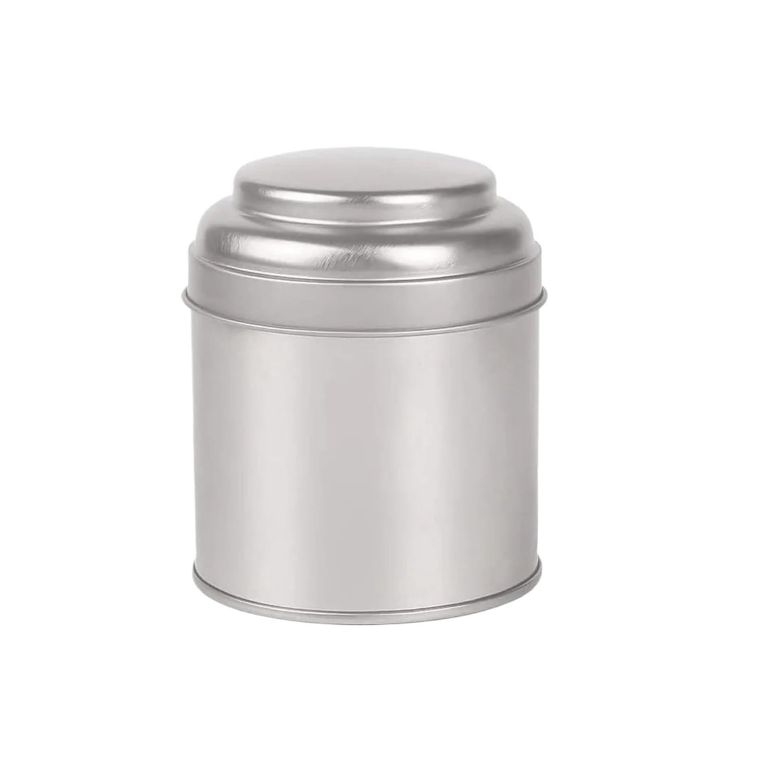 XIEHYA 6Pcs Tea Tins Canister With Airtight Double Lids,Mini Tin Can Box And Small Round Kitchen Canisters For Tea(Silver)