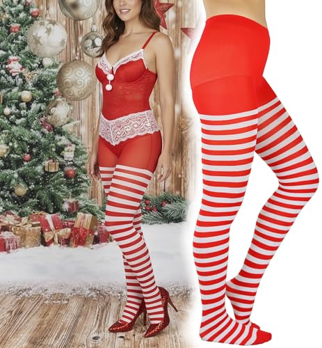 Image of ToBeInStyle Women's Nylon Horizontal Striped Tights