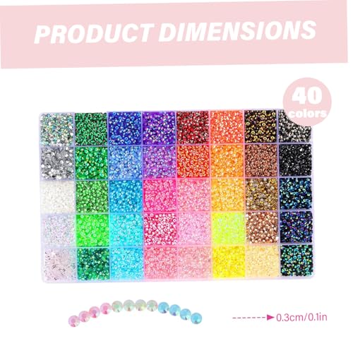 Kit éblouissant de strass en résine de 32 000 pièces avec 3 pièces colle 10 ml, kit d'éblouissement strass colorés 0, 3 cm pour vêtements artisanaux, tasses, chaussures, tissu, N – vue 5