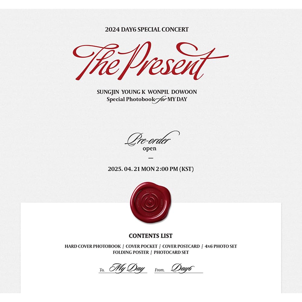 Day6 (Even of Day) - 2024 DAY6 Special Concert [The PRESENT] PHOTOBOOK