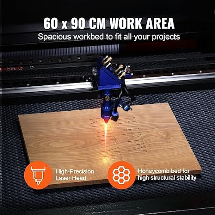 100W CO2 Laser Engraver, 35x24 CO2 Laser Cutter with 2 Way Pass Air Assist Digital Control Panel RDWorks/Built in Air pump/Water Tank for Wood Glass Acrylic More (Upgraded 100W)