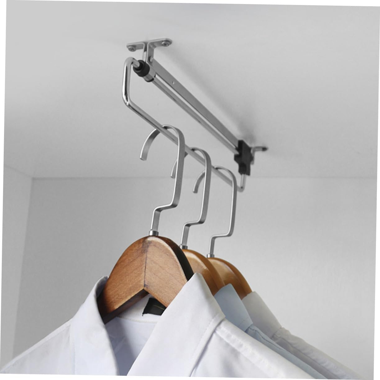 ABOOFAN 5pcs Closet Organizer Retractable Rods Wardrobe Bar Heavy Duty Hangers Telescopic Clothes Hanger