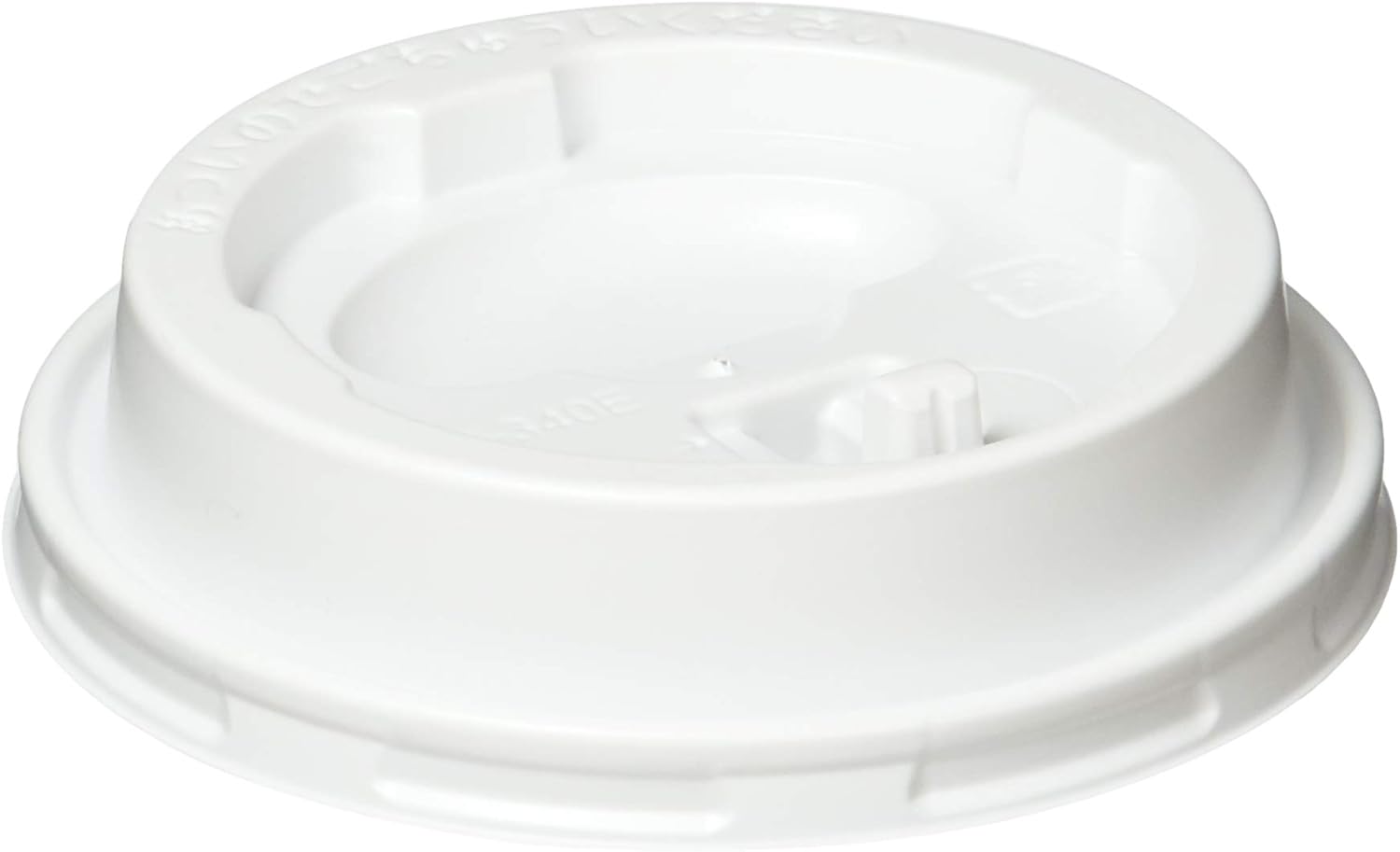 Insulated Embossed Paper Cup Lids, Lift Up, White, Pack of 50 SMP-340E-LF AMZ340ELF