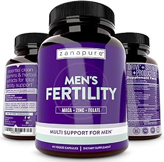 ZANAPURE Men's Fertility Supplement, Male Vitamin for Sperm Production, Libido Boost & Testosterone