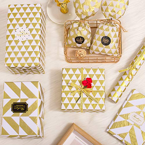 Whaline 90 Sheets Gold Tissue Paper Bulk, Metallic Gift Wrapping Paper For Birthday Party, Arts Crafts, Diy, Weddings, Bridal Showers #TOP5