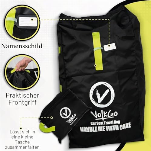 V VOLKGO Autositztaschen für Flugreisen, Autositz-Reisetasche, Schwarz