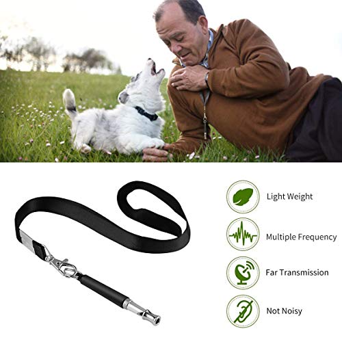 Dog Whistle, 2 Pack Professional Ultrasonic Dog Whistle To Stop Barking, Recall Training, Adjustable Ultrasonic Silent Dog Whistle Training To Stop Barking Control Devices For Dog,With Black Lanyard #TOP1