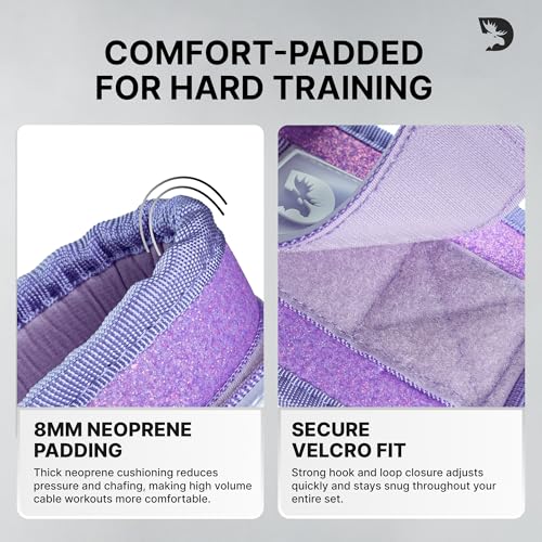 Image of DMoose Ankle Strap for Cable Machine - One Size Fit with Premium Padding, Workout Kickback Ankle Cuffs, Ankle Bands for Working Out, Booty Workouts, Leg Extension, Hip Abductors & Lower Body Exercises