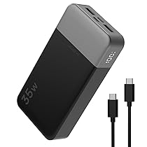 JUOVI Power Bank 20000mAh Caricatore Portatile, 35W Ricarica Rapida Batteria Esterna PD 3.0 QC 4.0 con Display LED, Batteria da Viaggio con 2 porte USB C e 2 porte USB A per iPhone serie 16, 15, 14