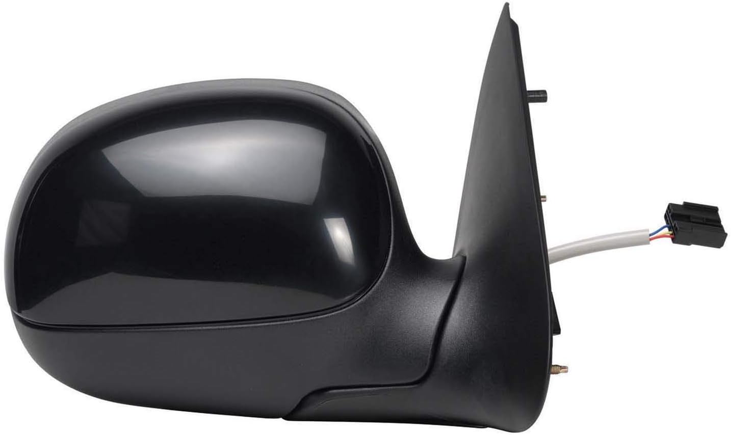 Passenger Side Mirror for Ford F150 Pick-Up, F250 LD Pick-Up, LED Arrow Turn Signal, Black w/PTM Cover, Foldaway, Power (Will not fit on Crew Cab Models)