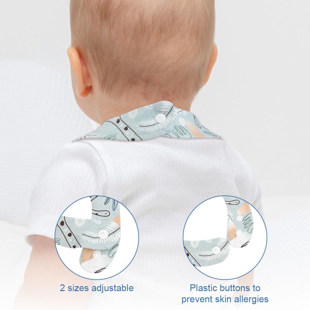 Vicloon Baby Bandana Dribble Bibs, 8 Pack Teething Bib Set - Image 4