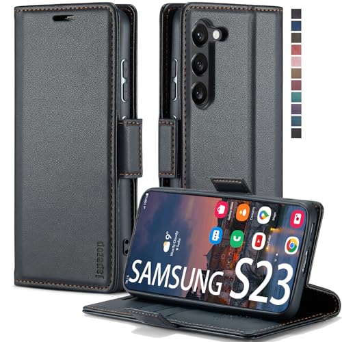 Samsung Galaxy S23 5G Wallet Case with[RFID Blocking],Fashion Black