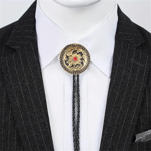 Image of Jeilwiy Bolo Tie for Men, Western Bolero Tie Cowboy Ties Native American Cowgirl Bolo Tie Accessories for Men Women