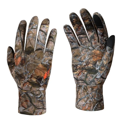 BASSDASH Winter Fleece Hunting Gloves Anti Slip Touchscreen Water Resistant Glove for Cold Weather Fishing Hiking HG09