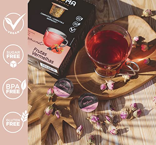 Aroma Selezione Cápsulas De Chá Frutas Vermelhas Compatível Com Nespresso Contém 10 Cápsulas