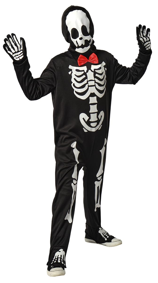 Disfraz De Esqueleto Luminoso Para Niños – Body, Máscara, Guantes Y Bolsa Para Halloween