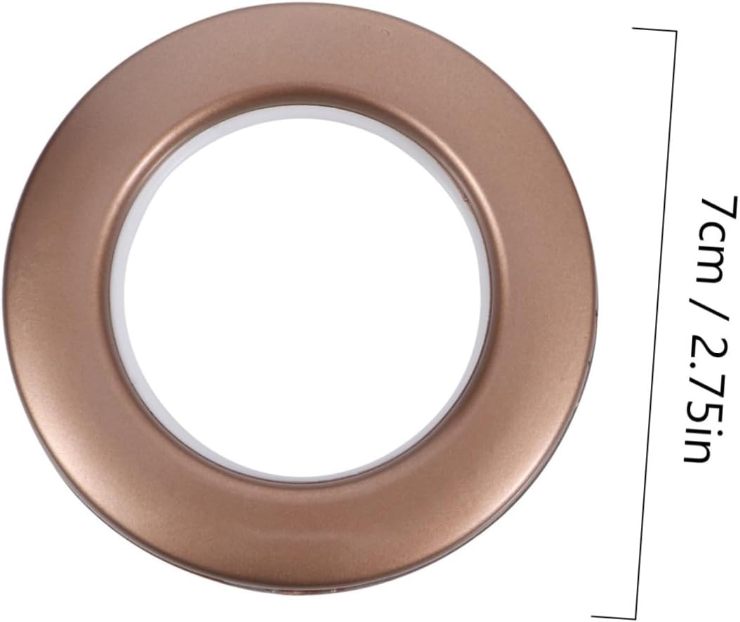 75pcs Coffee Color Plastic Curtain Grommets Inner Diameter Rings Silent Sliding Roman Curtain Eyelet Fasteners for Window Treatment Hardware
