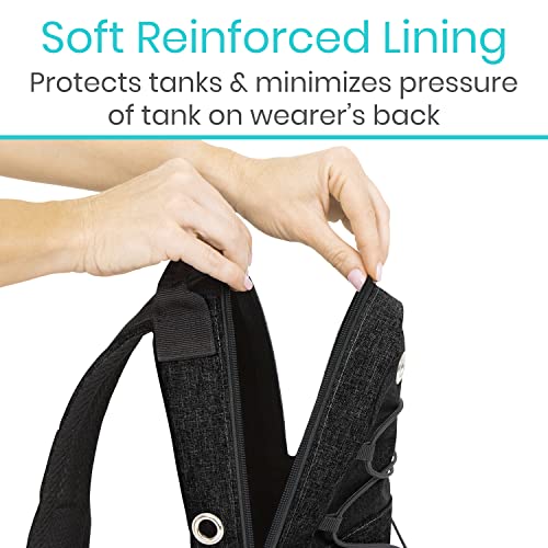 Vive Oxygen Tank Holder Bag - Portable Cylinder Backpack For Wheelchair & Walker - Adjustable Tank Carrying Accessories Bag For Shoulder, Rollator Walker, Scooter, Travel - Fits A, B, C, M2, Ml6, M7 #TOP4