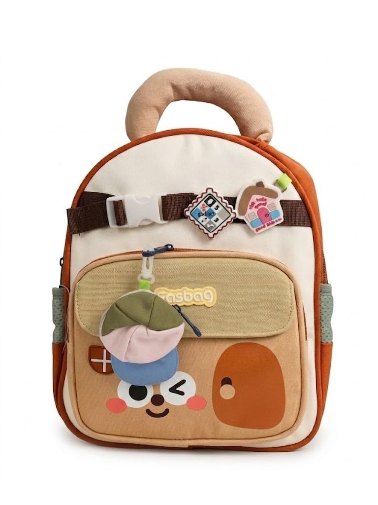 Cute Kids Backpack with Cartoon Faces - Adjustable Straps, Lightweight, Perfect for Preschool, Daycare, and Travel Ages 2–8-image-30