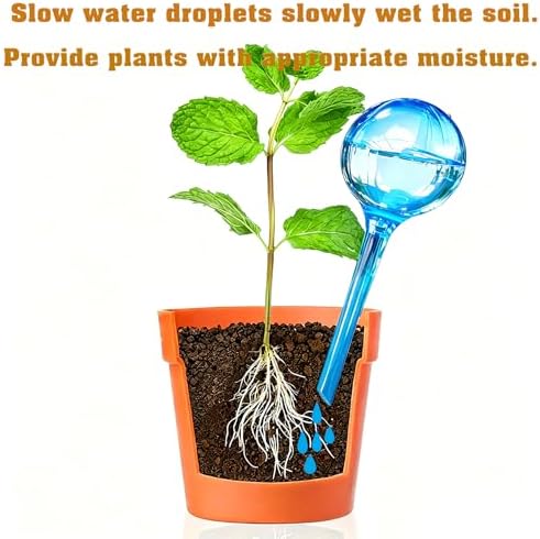 Small Plant Watering Globes, 6pcs Plastic Plant Self Watering Devices - 3