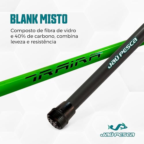 Vara Telescópica Para Traíra 5m, Ponta Grossa, 40% Carbono