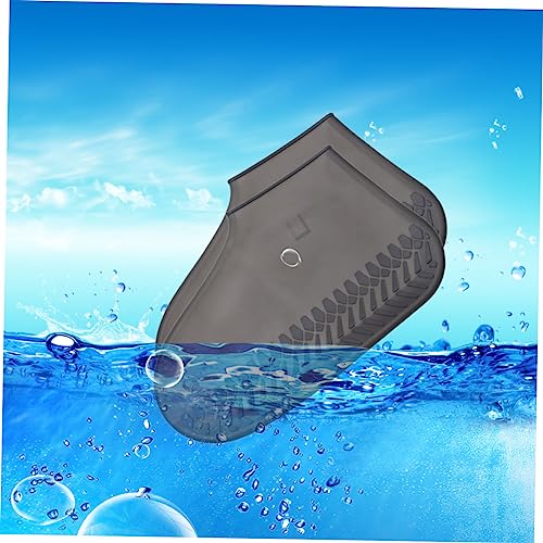 Rain Shoe Covers para Adultos Diseño Antideslizante Negro Transparente Zapatos de cubiertas para Días Lluviosos al Aire Libre miniatura 3