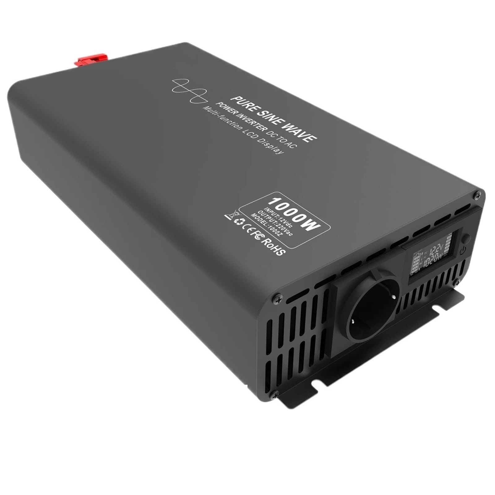 Inversor de Corriente Inversor YLRX-2000W Sinusoidal Pura 220v con Enchufe Europeo 1000W 1500W 50Hz 24V 60V A 220V(To 1000W)