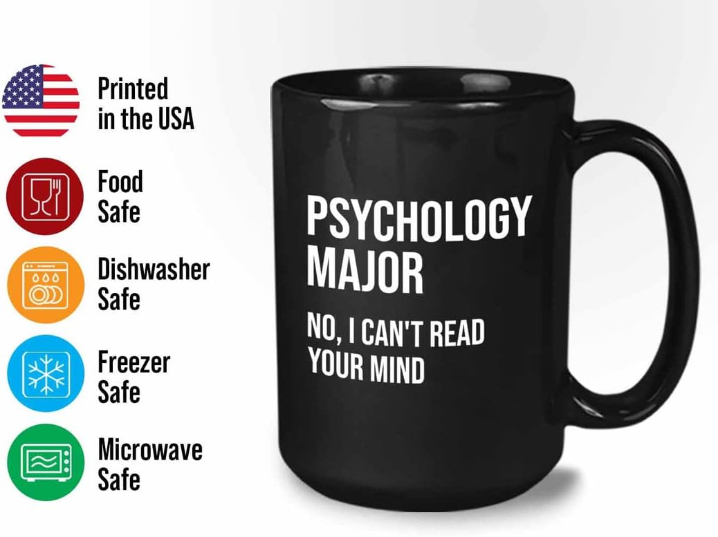 Bubble Hugs Psychologist Coffee Mug 15oz Black - Psychology Read Mind - Therapist Behavior Analyst Community Office Mental Sarcastic Psychologist Health