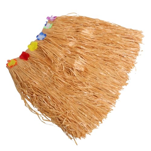 Veemoon Hawaiianischer Luau Party-Tischrock Strohfarbe
