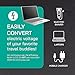 LiteFuze 300 Watt Step Up/Step Down Travel Voltage Converter, 220/110v to 110/220v converter with Type B Plug - Compatible with Hair Straightener, Camera, Laptop & More