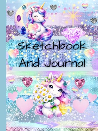 Kid's Sketchbook and Journal (8.5x11in): Cute Unicorn Doodle and ...
