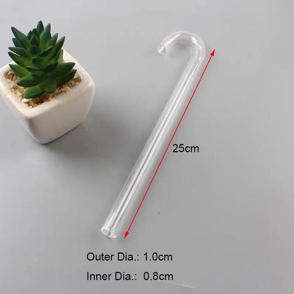 1pcs 8mm Acrylic Aquarium Connector Straight U Shape Tube Elbow Fish Tank Air Pump Air Tube Filter Connecting Accessories(25cm)