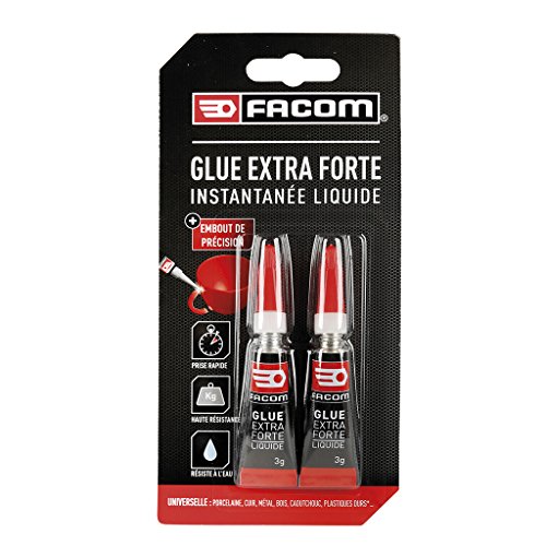 FACOM 84611 Colle cyano liquide 2 x 3 g, Transparent, Set de 2 Pièces Cover