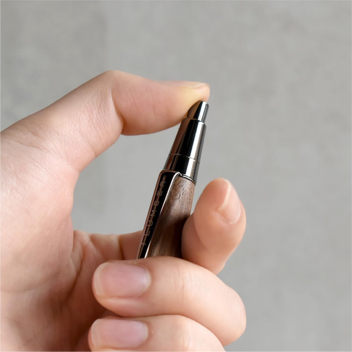 +LUMBER TRIANGLE BODY MECHANICAL PENCIL, Made Pocketable with Natural Wood (Walnut)