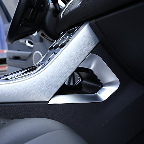 Accesorios de coche decoración central en forma de U marco embellecedor ABS plateado mate para Rangerover Evoque 2012-2017 Cover