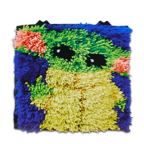 Image of Mandalorian Arts and Crafts Kit for Kids - Bundle with DIY Star Wars Make Your Own Mini Bath Mat Rug Plus Stickers, More | Star Wars Latch and Hook Baby Yoda Wall Art