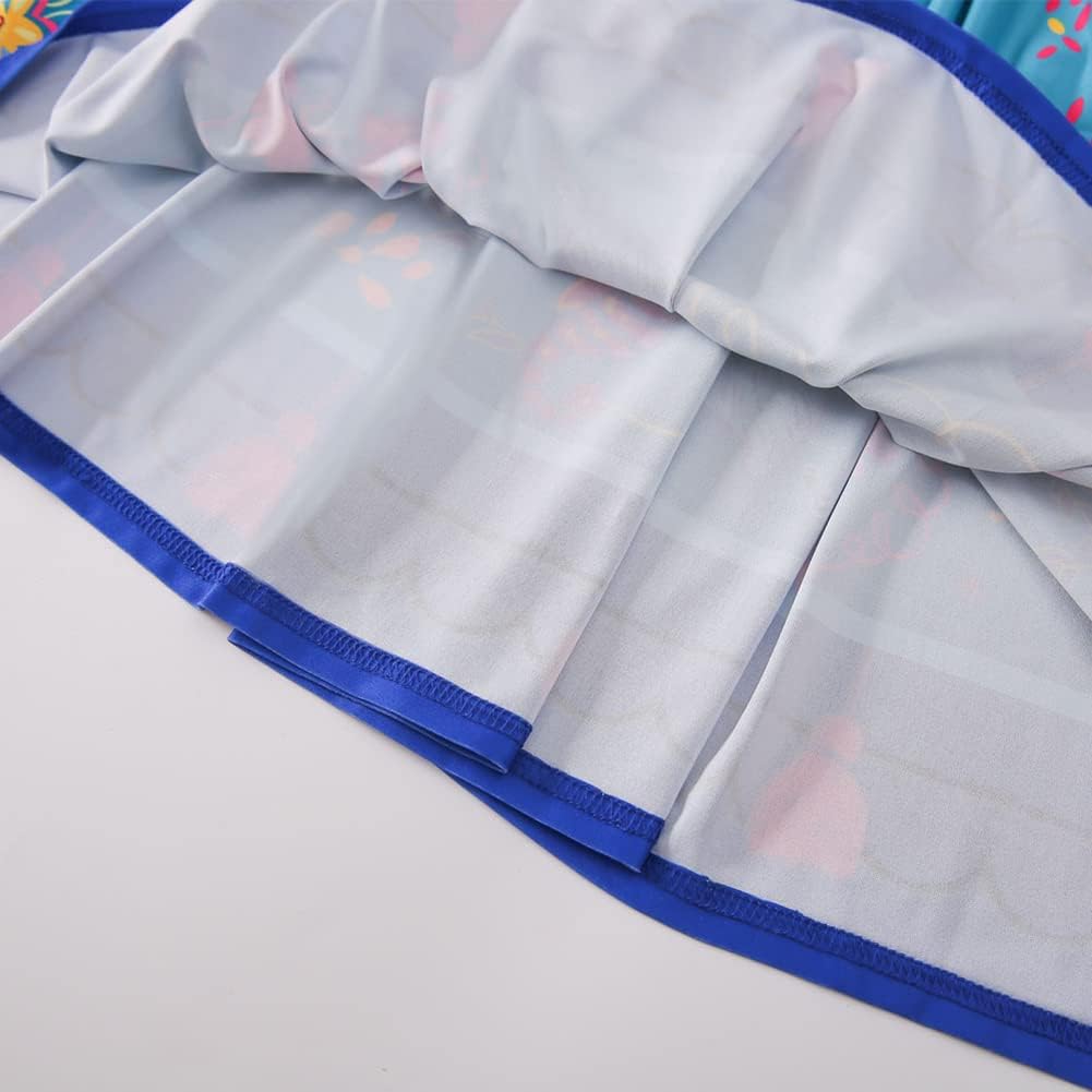 Encanto Mirabel Costume for Girls Cosplay Isabella Outfit Princess Halloween Dress Up With Earrings - Image 7