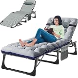 ABORON Folding Patio Lounge Chairs - 5-Gear Position, Portable Chaise Lounges for Adults - Perfect f