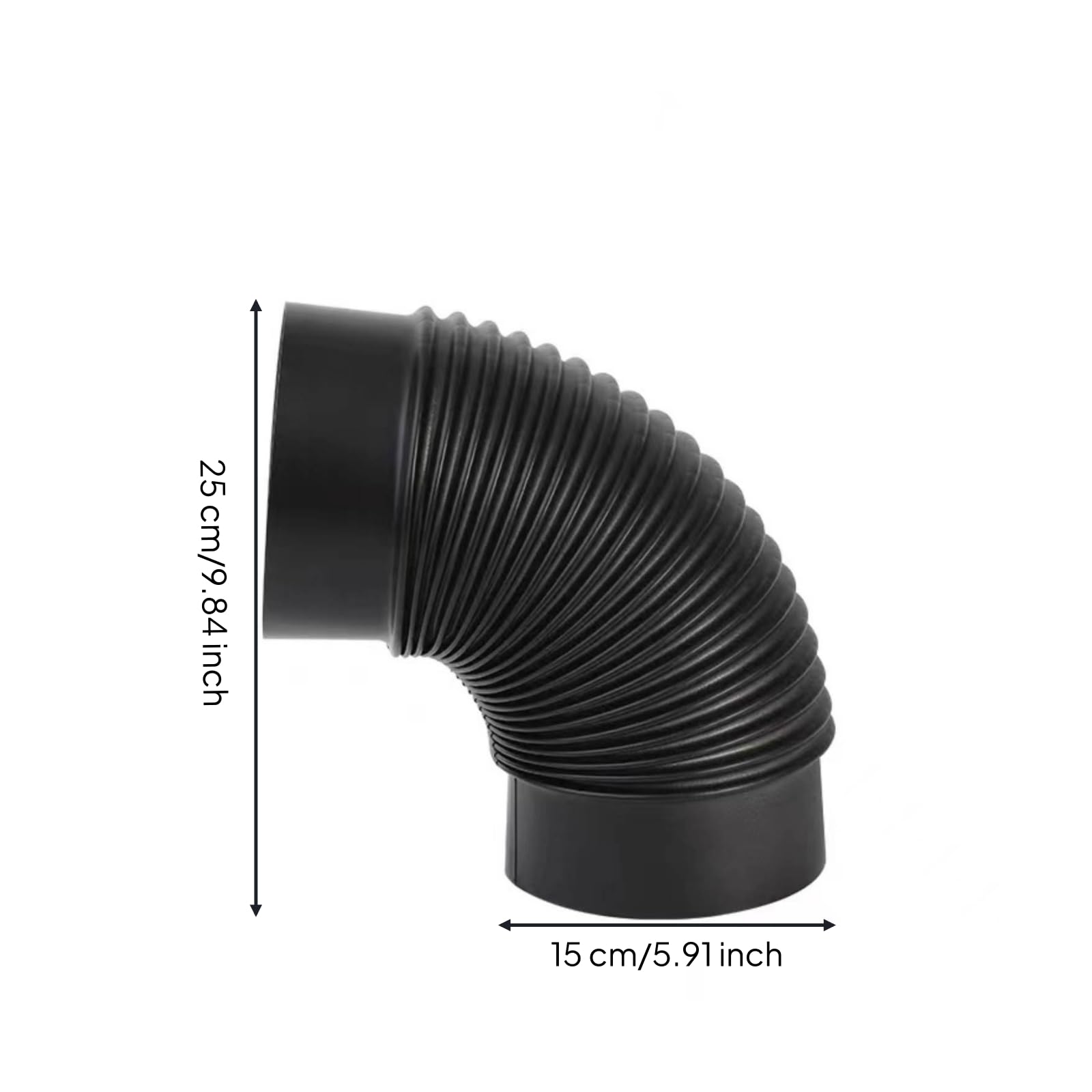 Baoblaze Componente per Canna Tubo Tubazione Sfiato Condotto Scarico in Acciaio Inossidabile per Espansione Fumario Collegamento Stabile Strutturalmente Solido, 100 Mm